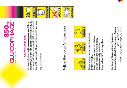 Glucophage Tablets 850mg